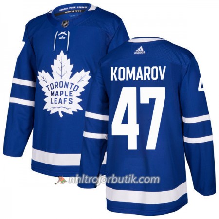 Män Ishockey Toronto Maple Leafs Tröja Leo Komarov 47 Adidas 2017-2018 Blå Authentic